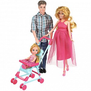 Набор игровой в виде семьи, с малышом/Кукла с аксессуарами
