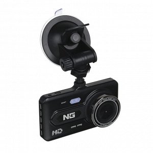 NG Видеорегистратор Full HD с 2 камерами, 150гр, дисплей 4", Micro-SD, 12/24 В 3.4М, пластик