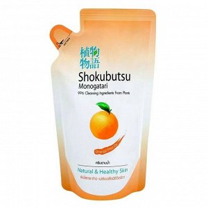 LION "Shokubutsu" Крем-гель для душа 200мл (мягкая упак) "Апельсиновое масло", Orange Peel Oil  Таиланд