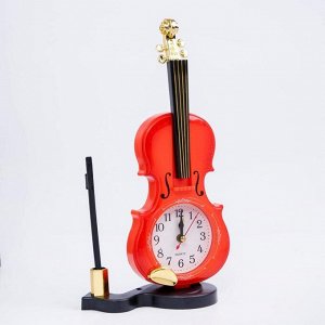 Будильник "Скрипка с пюпитром", дискретный ход, 17 х 10 см