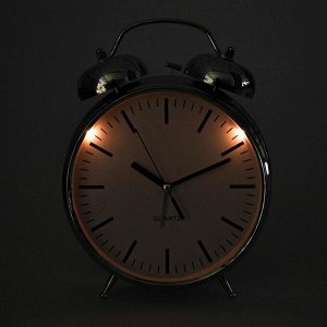 СИМА-ЛЕНД Часы - будильник настольные &quot;Классика&quot;, с подвесом, дискретный ход, d-20 см, 32 х 23 см, 2АА
