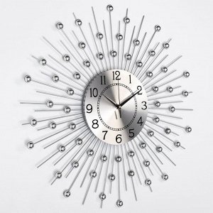Часы настенные, серия: Ажур, "Сферы", плавный ход, d=22 см, 58 х 58 см