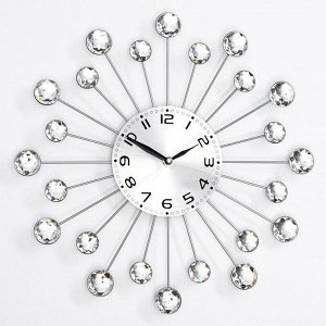 Часы настенные, серия: Ажур, "Лучики", плавный ход, d=35 см, циферблат 13 см