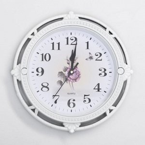 Часы настенные, серия: Интерьер, "Роза Фетида", дискретный ход, d=20 см, 27 х 27 см