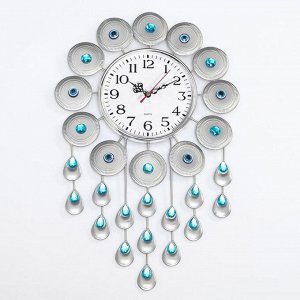 Часы настенные, серия: Ажур, "Малика", дискретный ход, d=16 см, 47 х 30 см