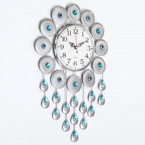 Часы настенные, серия: Ажур, "Малика", дискретный ход, d-16 см, 47 х 30 см