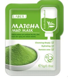 LAIKOU MATCHA MUD MASK Грязевая маска для лица с экстрактом матчи, 5г