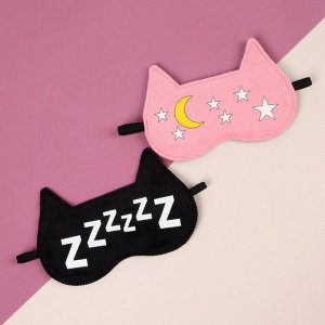 Маска для сна ZzzZZ 19,5 ? 12 см, резинка одинарная, рисунок МИКС