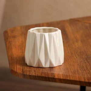 Кашпо &quot;Оригами&quot;, белое, керамика, 0.25 л