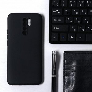 Чехол Krutoff, для Xiaomi Redmi 9, матовый, черный