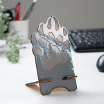 Подставка под телефон &quot;Лапа&quot;, 15х8,5 см, ламинация, дерево