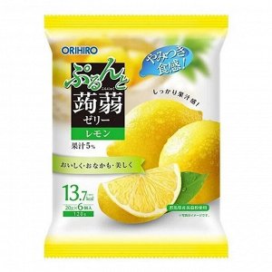 Фруктовое желе Orihiro Сицилийский лимон на основе конняку с содержанием натурального сока 120г 1/24 Япония