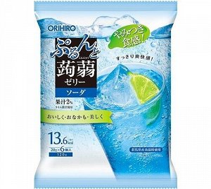 Фруктовое желе Orihiro со вкусом Содовая на основе конняку с содержанием натурального сока 120г 1/24 Япония