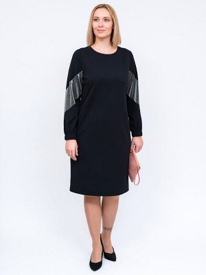 Платье Натали черный серебристый