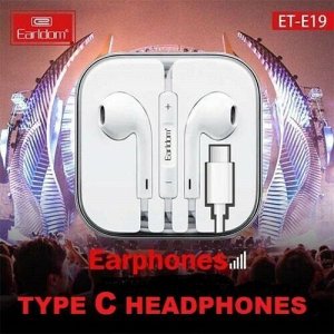 Akuma Проводные наушники Earlodm for Type-C 1.2 м белый контроллер с микрофоном