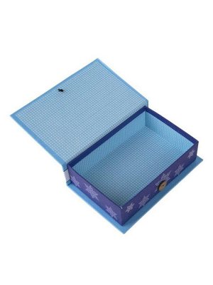Подарочная коробка Елочка в голубом-S, 18x12x5