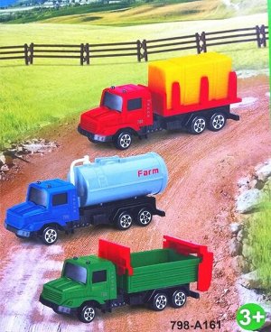 Игровой набор грузовиков с прицепами Truck World, 3 шт
