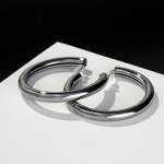 Серьги-кольца &quot;Каньон&quot; труба, d=3,5, цвет серый