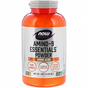Now Foods, Sports, Amino-9 Essentials Powder, 330 г (11,64 унции)