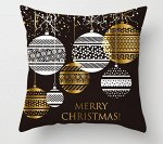 Наволочка на подушку, новогодний принт, надпись &quot;Merry Christmas&quot;