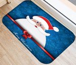 Коврик придверный, новогодний принт, надпись &quot;Merry Christmas&quot;