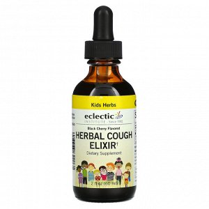 Eclectic Institute, Kids Herbs, Herbal Cough Elixir, Black Cherry, 2 fl oz (60 ml)