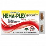 Nature&#039;s Plus, Hema-Plex, 30 таблеток с длительным высвобождением