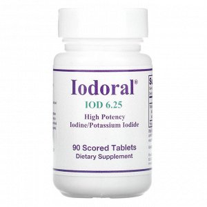 Optimox, Iodoral, IOD 6.25, 90 Scored Tablets