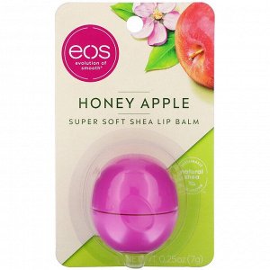 EOS, смягчающий бальзам для губ с маслом ши, «Мед и яблоко», 7 г (0,25 унции)