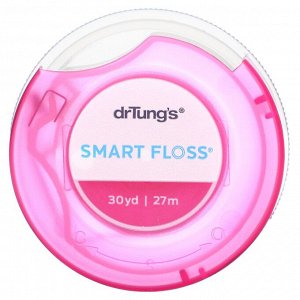 Dr. Tung's, Smart Floss, зубная нить, натуральный ароматизатор кардамона, 27 м (30 ярдов)