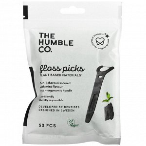 The Humble Co., 2-In-1 Floss Picks, Mint Flavor, 50 Picks