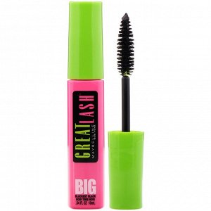 Maybelline, Тушь для ресниц Great Lash Big, оттенок 130 угольно-черный, 10 мл