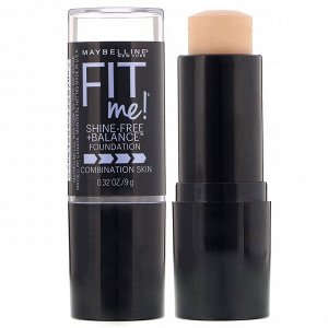 Maybelline, Тональная основа-карандаш Fit Me, Shine-Free + Balance, оттенок 115 «Ivory», 9 г