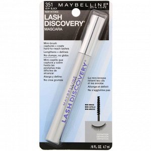 Maybelline, Тушь для ресниц Lash Discovery, угольно-черная, 4,7 мл