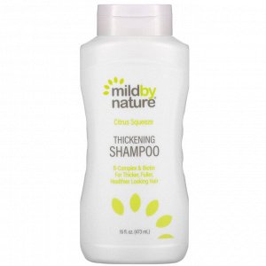 Mild By Nature, Madre Labs, шампунь с комплексом витаминов В и биотином для густоты волос, без сульфатов, цитрусовые, 473 мл (16 жидк. унций)