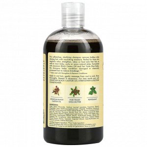 SheaMoisture, ямайское черное касторовое масло, укрепляющий и восстанавливающий шампунь, 384 мл (13 жидк. унций)