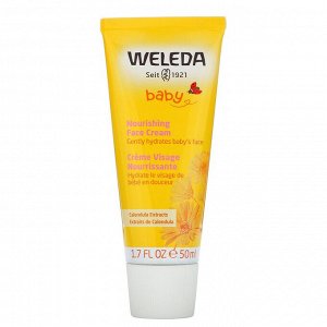 Weleda, Baby, питательный детский крем для лица, с экстрактами календулы, 50 мл (1,7 жидк. унции)