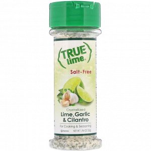 True Citrus, True Lime, кристаллизованный лайм с чесноком и кориандром, без соли, 55 г (1,94 унции)