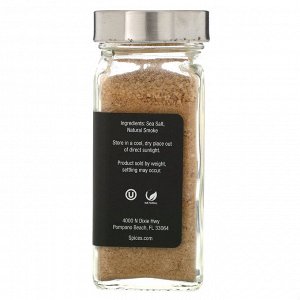 The Spice Lab, копченая морская соль с гикори, мелкозернистая, 99 г