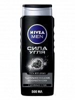 NIVEA  MEN  Гель для душа  500 мл, СИЛА УГЛЯ