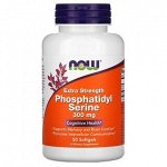 Now Foods, Extra Strength, фосфатидилсерин, 300мг, 50капсул