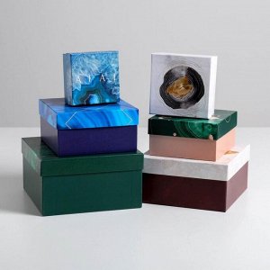 Набор подарочных коробок 6 в 1 «Камни», 10.2 х 10.2 х 6 - 20 х 20 х 11 см