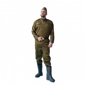 Карнавальный костюм «Солдат», пилотка, гимнастёрка, ремень, брюки, р. 42-44