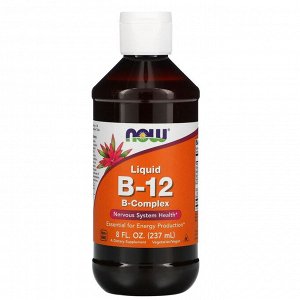 Now Foods, B12, жидкий комплекс витамина B, 237 мл (8 жидк. унций)