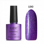 Bluesky (Блюскай), Гель-лак №190 фиолетовый с голограф. микробл., 10мл
