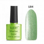 Bluesky (Блюскай), Гель-лак №184 пастельно-зеленый перламутровый, 10мл