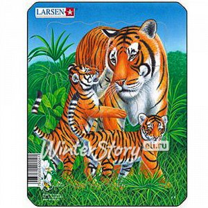 Пазл для малышей Тигр, 8 элементов, 18*14 см (LARSEN)