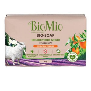 Туалетное мыло BioMio Bio-Soap Апельсин, лаванда и мята, 90 г