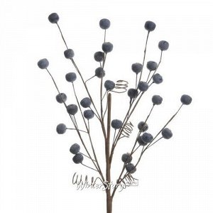 Декоративная ветка с ягодами Blueberry Night 60 см (Kaemingk)
