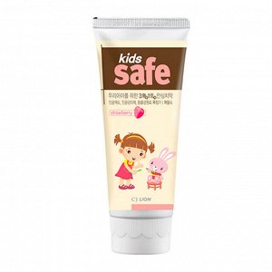 CJ Lion "Kids Safe" Зубная паста детская, Клубника, от 3-х до 12 лет